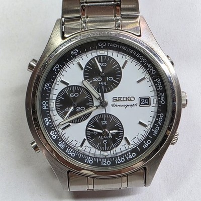SEIKO-CHRONOGRAPH-  ''Panda''Modell 7T32-7C60 AO-Alarm-Chronograph-  -Videofilm-