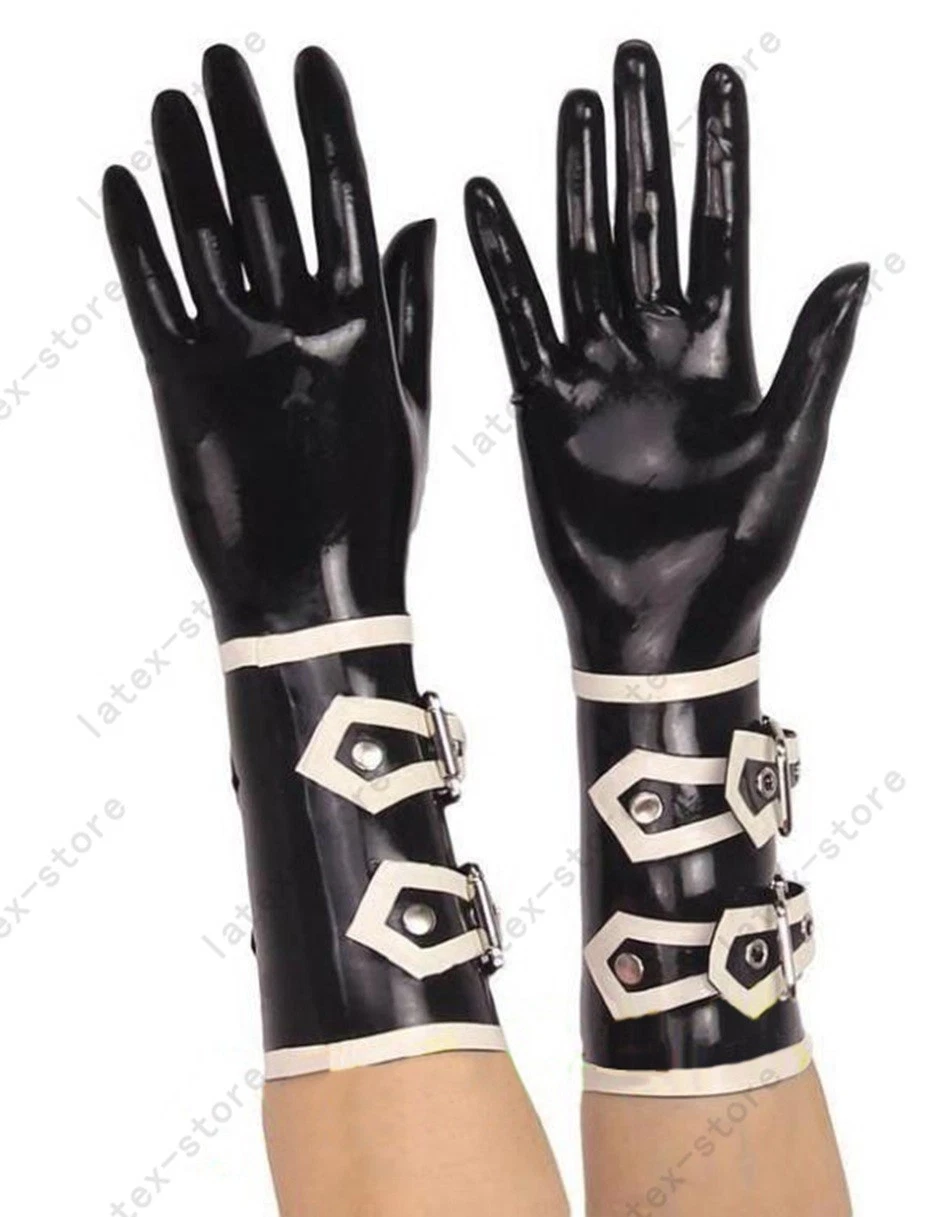 Latex Rubber Gummi 2 buckles wrist Gloves mittens belts customized 0.4mm #212
Opens in a new window