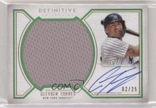 2019 Topps Definitive Collection Base Relic Green 2/25 Gleyber Torres Auto 9su