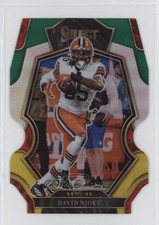 2022 Panini Select Premier Level Green & Yellow Prizm Die-Cut David Njoku 0w8