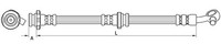Metzger Bremsschlauch 4111546 FüR Nissan, Vorderachse Links