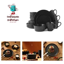 16 Piece Round Kitchen Dinnerware Sets,Plates and Bowls sets,Dishes, Dinner P...