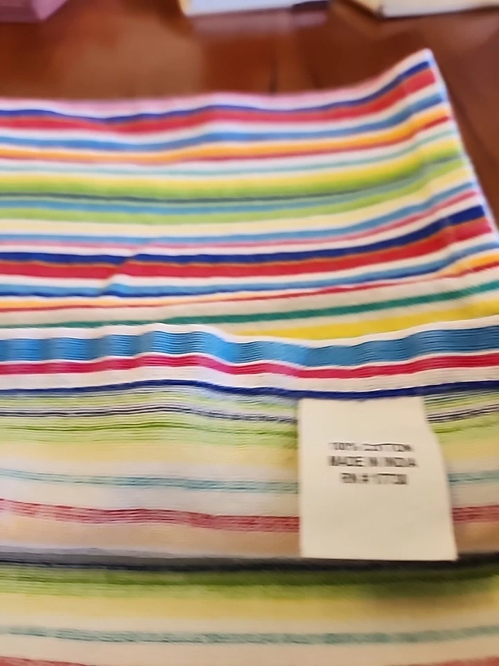 Bright Multi-color 100% Cotton Napkins -Set Of 4 - Image 4 of 4