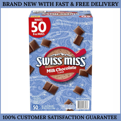 Swiss Miss Milk Chocolate Hot Cocoa Mix 50 Count Single Serve Packets 1.38 oz