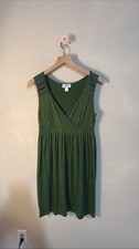 LOFT Women's Green Sleeveless V-Neck Empire Waist Maxi Dress Size XS