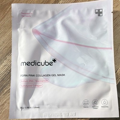 medicube PDRN Pink Collagen Gel Mask Sodium DNA Niacinamide 28g set of 4 Sheets