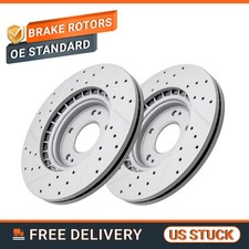 12.01'' Front Drilled Brake Rotors for 2024 2025 Hyundai Elantra Sonata Kia K5