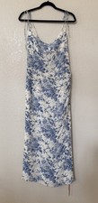New Reformation Kourtney Floral Dress In Blue White Size 12 $248