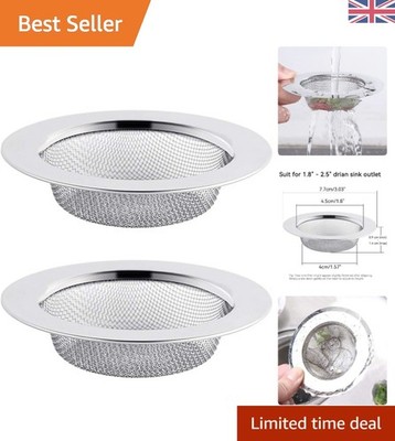 Robuster rostbeständiger Dusch-Haarfänger - 2er Set elegante Abflusssiebe