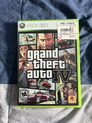 Grand Theft Auto IV Xbox 360 With Liberty City Map and Manuel- Untested