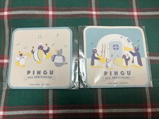 Pingu 10Th Anniversary Coaster Set Of 2 Rare Penguin Model Limited Edition Table