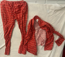 Hanna Andersson Women  s Christmas Reindeer Pajama Set Small shirt medium pants