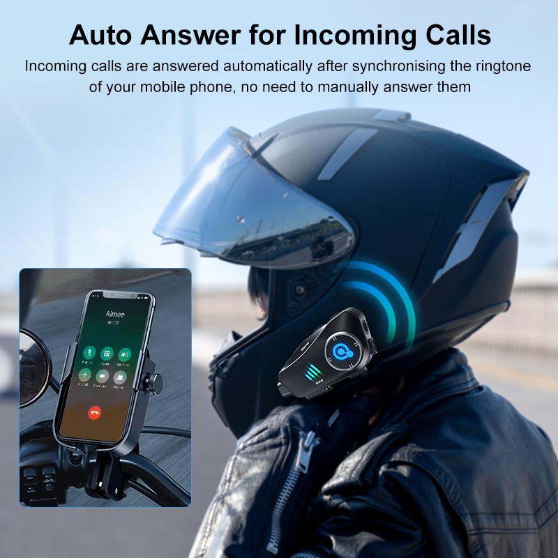 Motorcycle Helmet Built-In Bluetooth w/1080P Camera Recorder