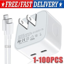 35W USB-C Dual Port Fast Charger Cube PD Adapter For iPhone 16/15/14/13/Pro lot