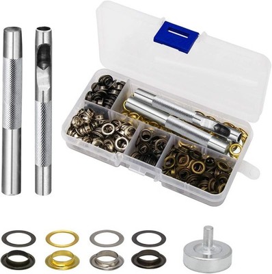 1/4 Inch Grommet Kit 200 Sets,  Grommets Eyelets 6Mm Sewing Eyelets Gold, Silver