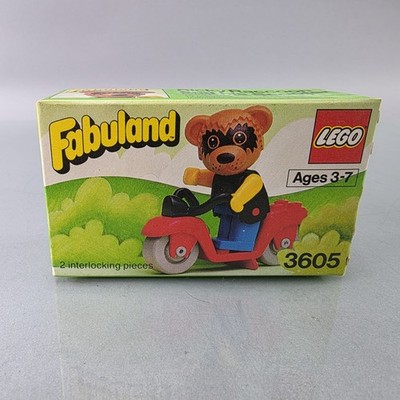 Lego Fabuland 3605 Ricky Raccoon & His Scooter Set Vintage 1979