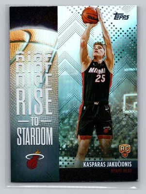 2025-26 Topps #RTS-20 Kasparas Jakučionis Rise to Stardom Rainbow Foilboard