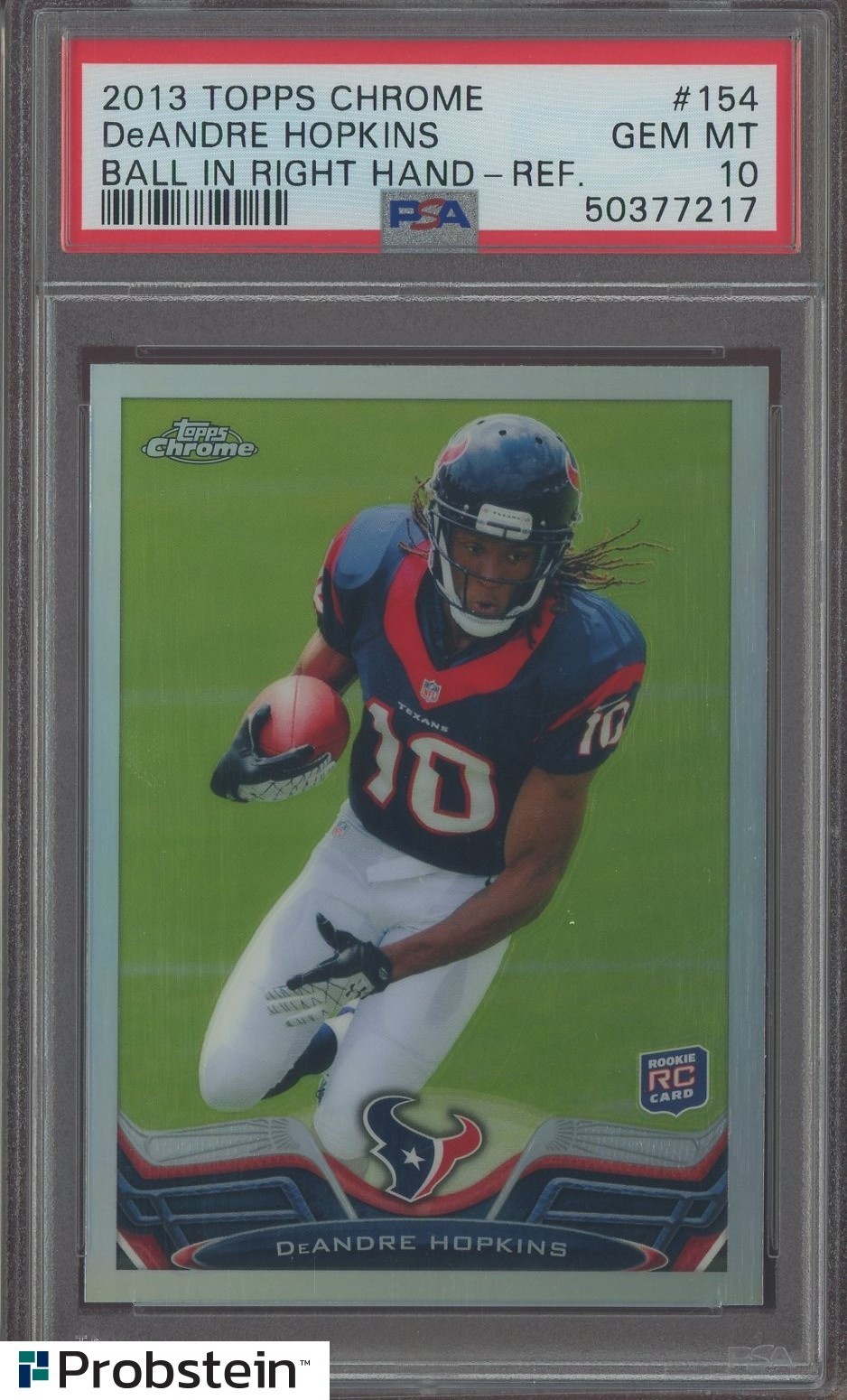 DeAndre Hopkins Topps Chrome #154 Ball in Right Hand-Refractor