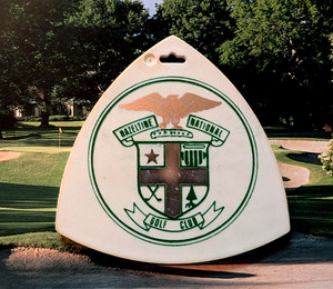 vtg - PGA golf bag tag - HAZELTINE NATIONAL GOLF CLUB gc - Chaska MN