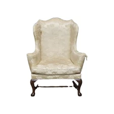 Kittinger Colonial Williamsburg Mahogany New England Style Wing Chair CW 44