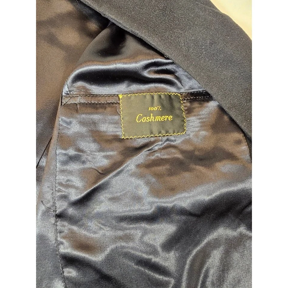 Abrigo largo completo Mark Shale 100 % cachemir negro - Ver descripción Foto 4 de 4