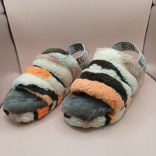 UGG Womens Fluff Yeah Slide-Cali Collage Women Size 8 US
