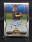 2023 Bowman Draft Chrome 1st Autograph Paul Skenes #CDA-PS Pirates Rookie Card