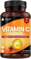 Vitamin C Tablets 1000mg - Enriched with Bioflavonoids & Rosehip - Premium Vitam