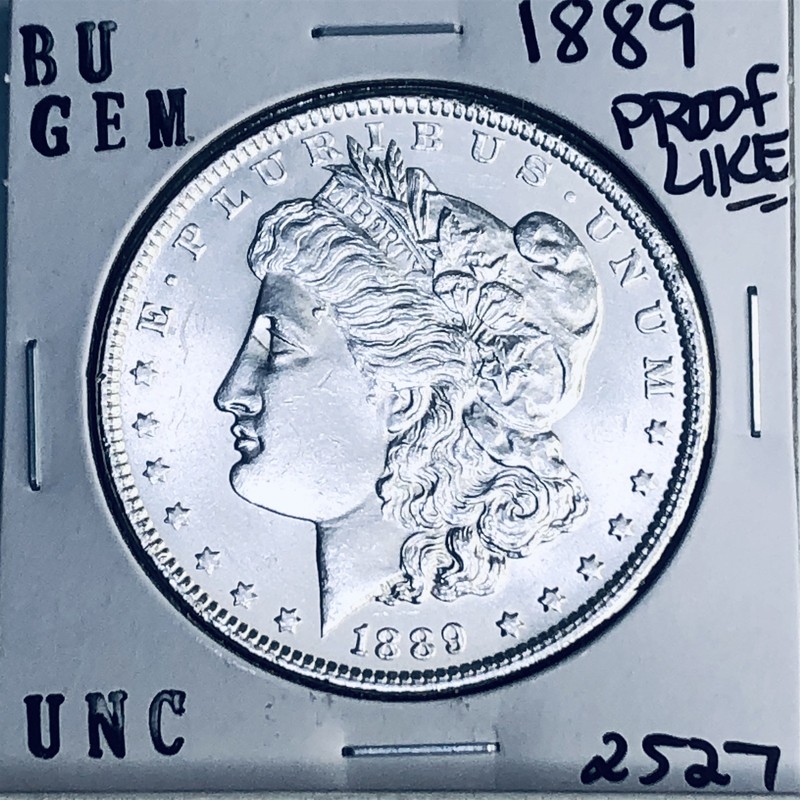 1889 BU GEM MORGAN SILVER DOLLAR UNC MS+++ U.S. MINT RARE COIN 2527