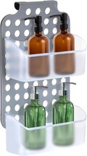 Over Shower Door Organizer, 2 Bins, Adjustable Hanging Storage