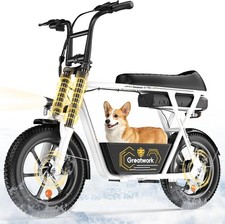 Electric Scooter With Seat 1500W Peak 16" Fat Tire 25MPH E-Scooter w/ Basket US