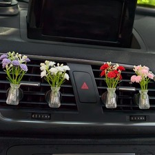 Set Of 4 Cute Flower Bouquet Car Air Freshener Vent Clips Mini Artificial Flowe Set Of 4 Cute Flower Bouquet Car Air Freshener Vent Clips Mini Artificial Flowe