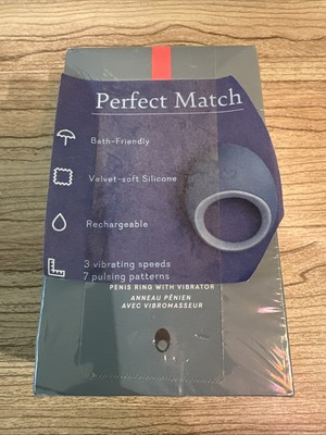 Pure Romance Perfect Match Vibrating C Ring Enhance Partner Play Rechargeable