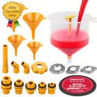 Ultimate No Spill Coolant Funnel Kit 19-Piece Spill-Free Radiator Funnel Set 