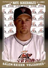2018 Salem-Keizer Volcanoes 20 Years of Success #40 Nate Schierholtz RARE Card