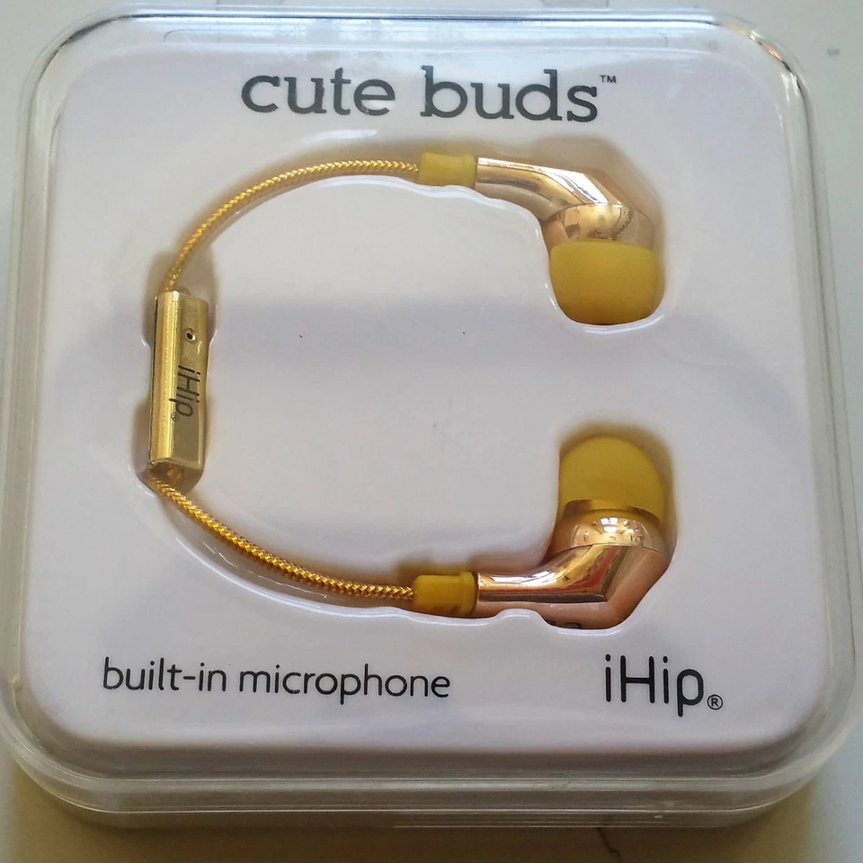 Auriculares iHip Cute Buds con micrófono incorporado/pausa de juego NUEVOS SELLADOS Foto 2 de 4