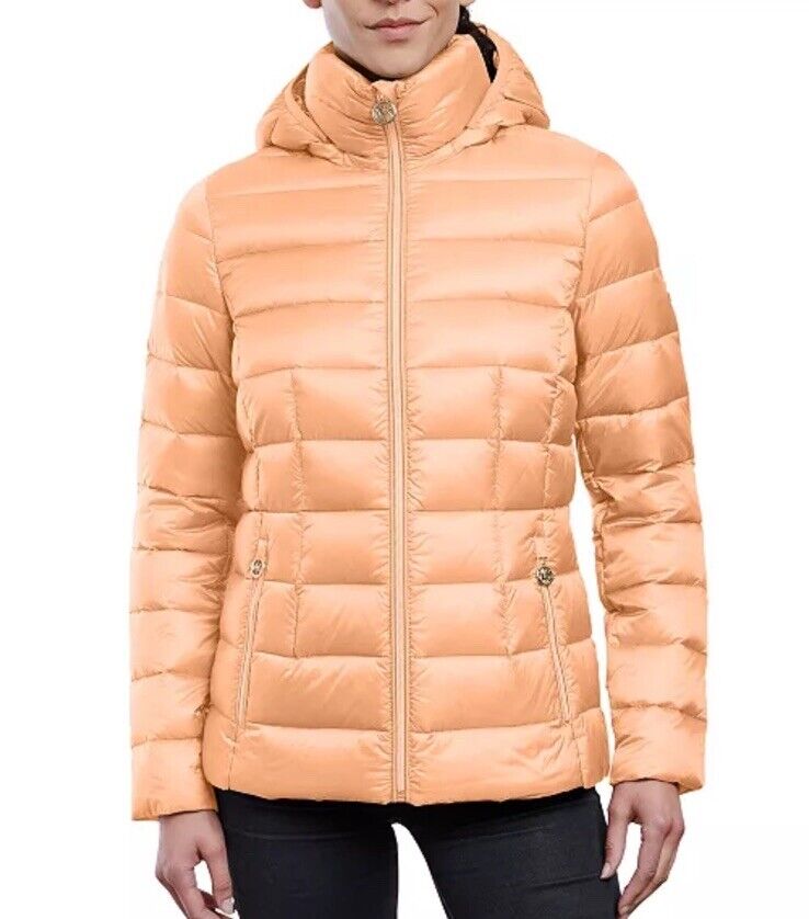 NWD Michael Kors Women's Hooded Packable Down Shine Puffer NWD Michael Kors Women's Hooded Packable Down Shine Puffer