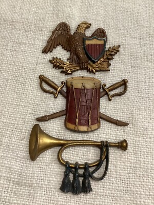Vintage Sexton Metal Wall Art…patriotic Eagle,bugle And Drum | eBay