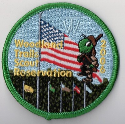 BSA Patch, Camp Woodland Trails Reservation 2006, Miami Valley Council Ohio MINT