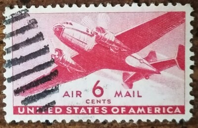 RARE ~ 1940'S ~ RED 6 CENT ~ U.S. AIR-MAIL ~ STAMP | eBay