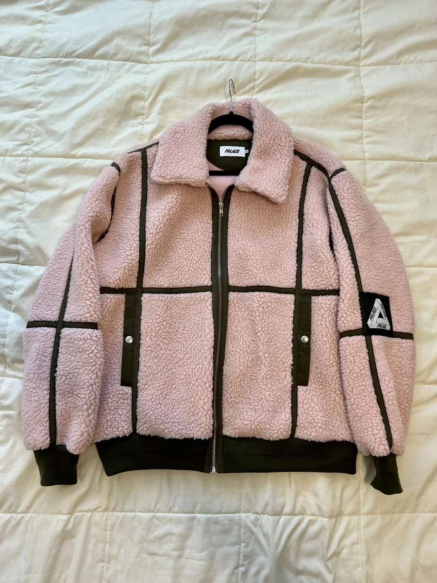 Palace Skateboards Sherpa Flight Jacket Pink Oliver Size XL extra large FW21