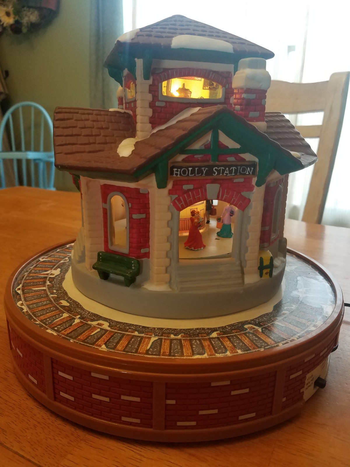 Mr. Christmas Animated Musical Holly Train Station Lighted Musical No