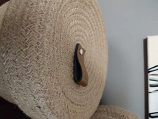 DENJA & CO Round Baskets with Lids - Set of 2 Decorative Jute Baskets with Lids.