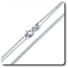 Pierres et Minéraux. Chaine 46 cm. 2.36 g Argent 925.