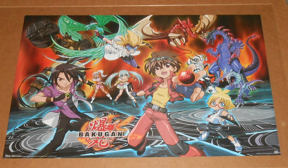 Bakugan Battle Brawlers Poster 34x22 Anime RARE TV Series | eBay