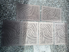 Wende-Platzdecke Platzset Tischmatte Platzdeckchen, silber-grau-anthrazit, 6 Stk