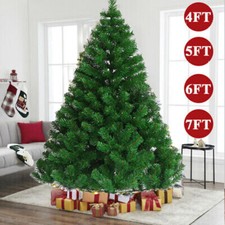 4/5/6/7ft Artificial Green Christmas Tree Decoration Holiday Festival Xmas New