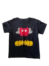 Disney Parks Mickey Mouse T Shirt Black 100 Cotton Unisex Kids XS 8-10 EUC