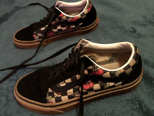 vans checkered with cherries