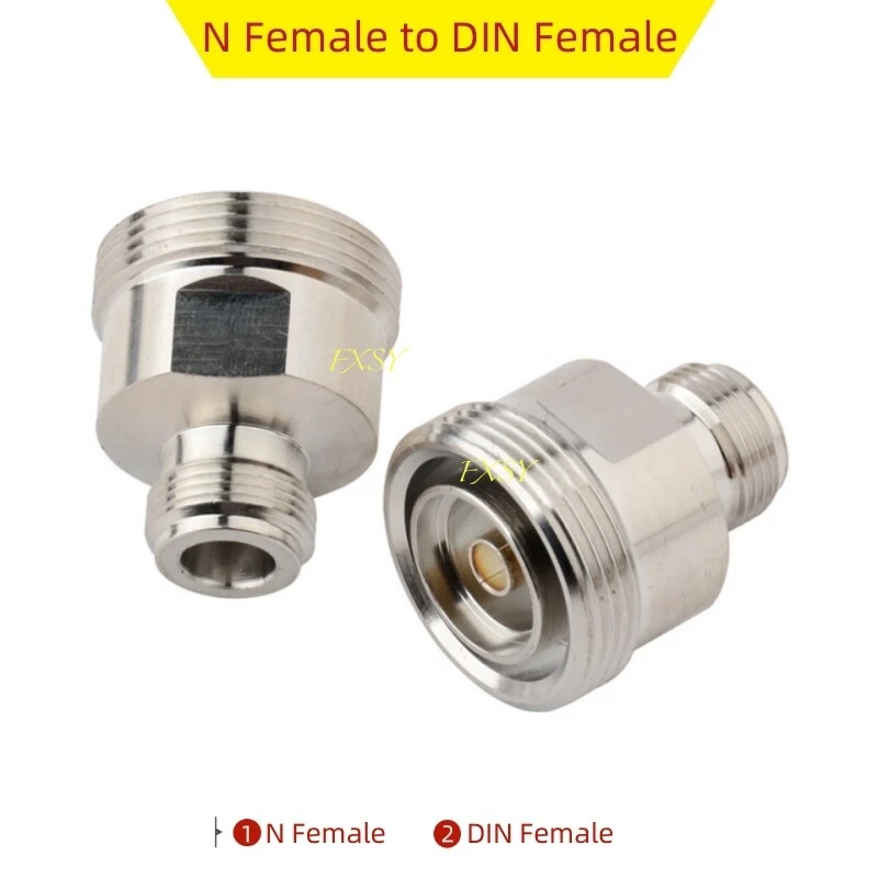 N Female to 7/16 DIN Female RF Coaxial Converter Coax Adapter N-DIN F/F - Image 2 of 4